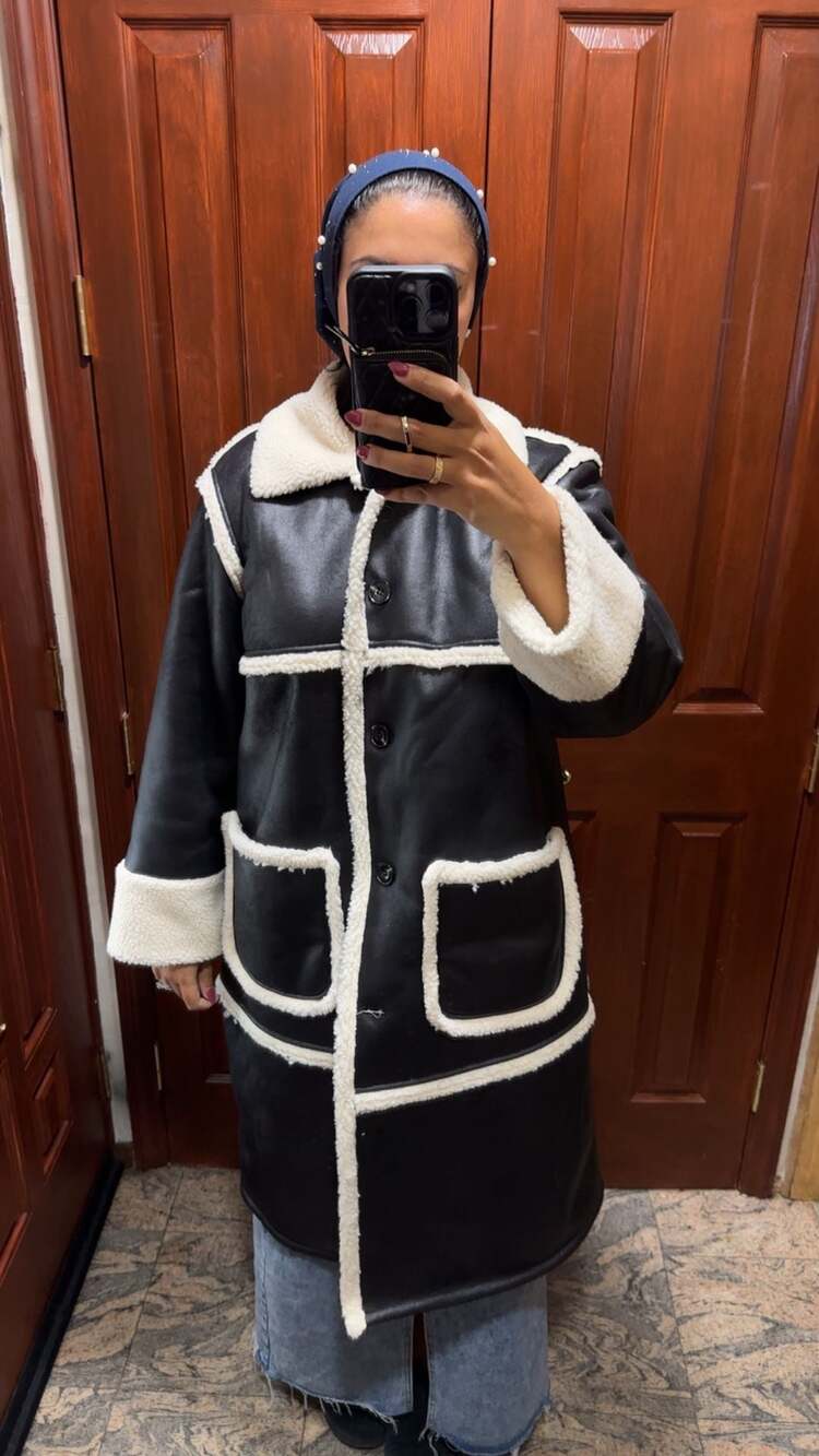 Women's Black Double-faced coat